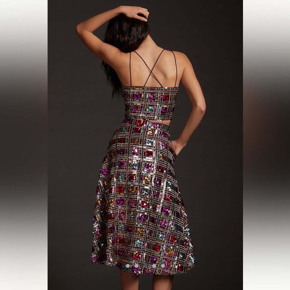 Maeve Sequin Deco Skirt Set (size: US 2/UK 6) NWT - Picture 3 of 5